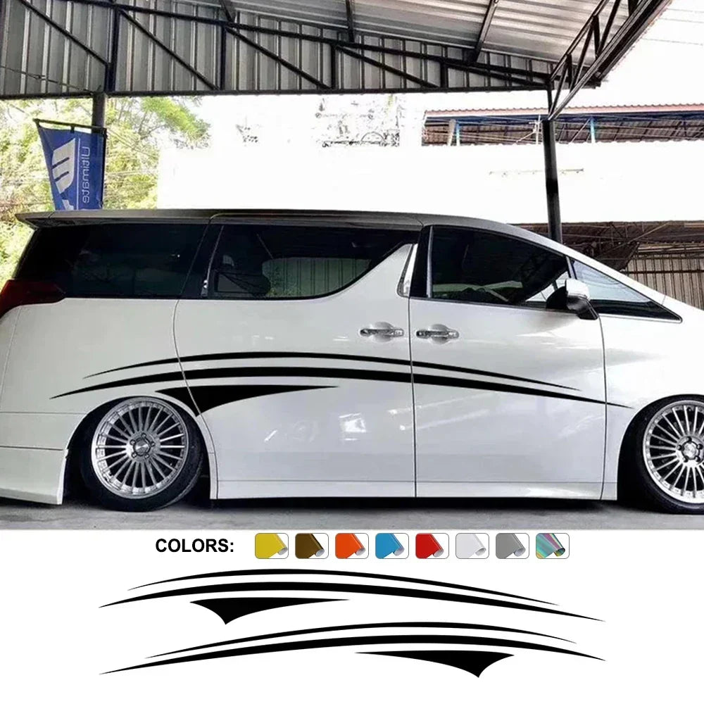 2Pcs Van Door Side Stickers Graphics Kit