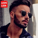 LeonLion 2023 Round Retro Sunglasses Men Round Vintage