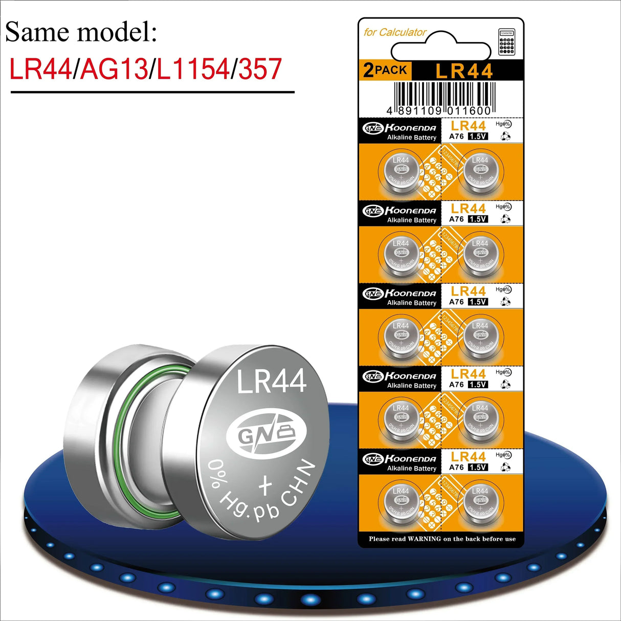 AG13 button battery 1.55V alkaline button electronic lr44