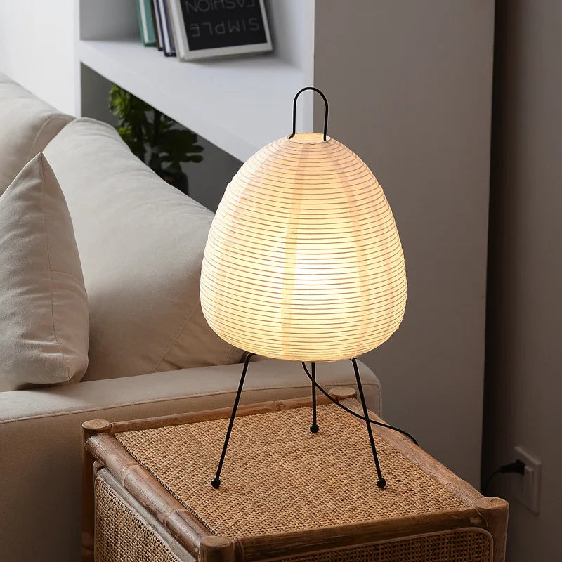 Japanese Rice Paper Lantern Led Table Lamp Living