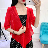 Korean Solid Chiffon Transparent Sunscreen Shawl Female Summer