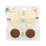 2Pcs/Set Baby Round Sunglasses Children Vintage Sun glasses
