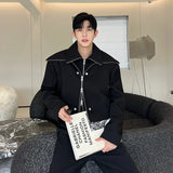 NOYMEI Short Coat Black Deconstructed Design Black Short
