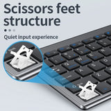 Gray Bluetooth 5.0 & 2.4G Wireless Keyboard Mouse