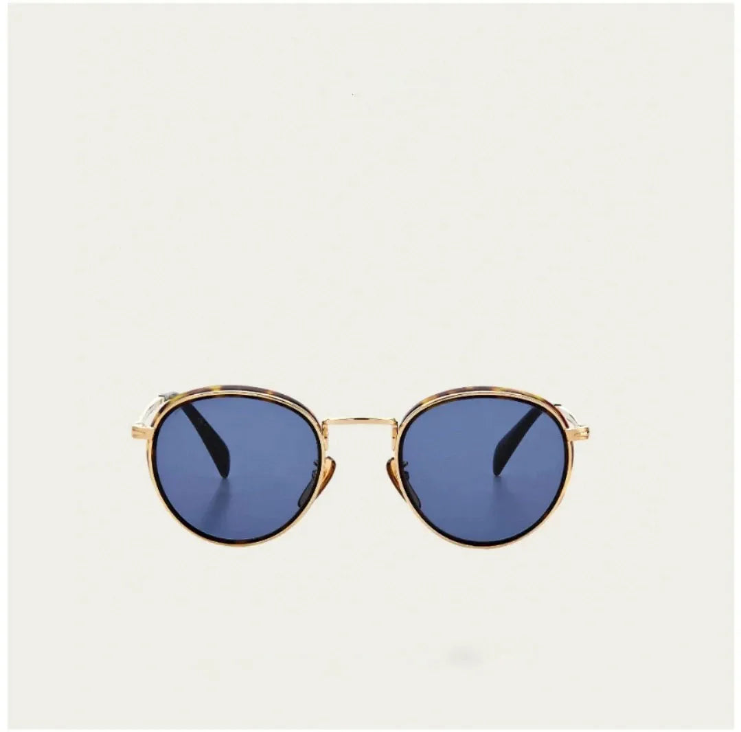 Classical High Street Round Gold Sunglasses 2024 Trend