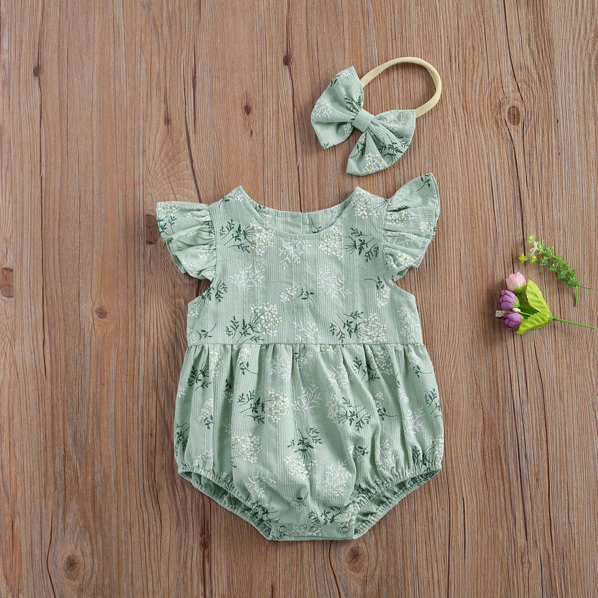 Newborn Baby Girls Rompers Ruffle Cotton Baby Girl