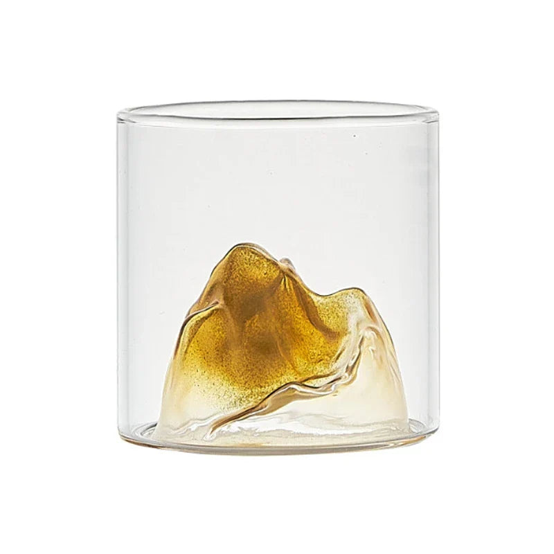 Japanese Whisky Glass Cup 3D Mountain Water Glass