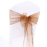 50PCs/lot Wedding Chair Decoration Organza Chair Sashes Knot