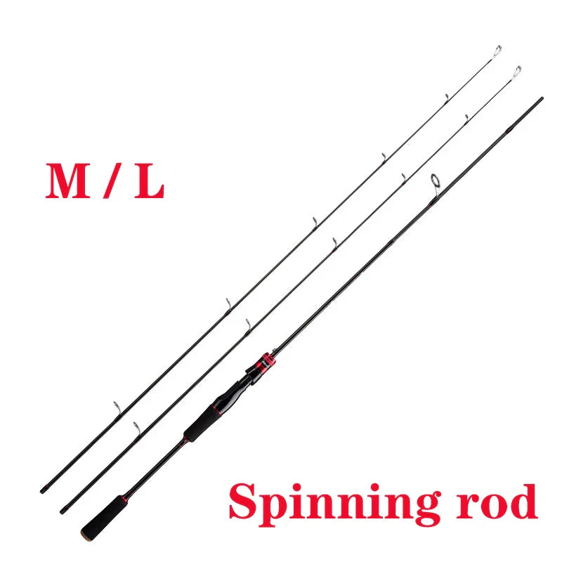 Catch.u Bass Fishing Rod Carbon Fiber Spinning/Casting Fishing