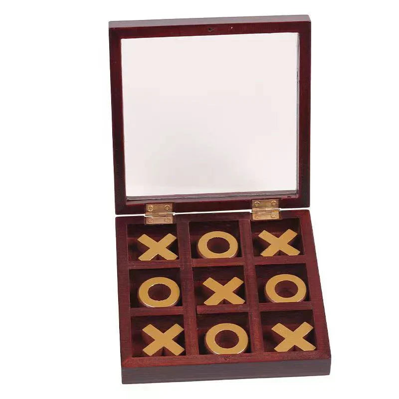 XO Chess Board 3D Wood Tic Tac Toe