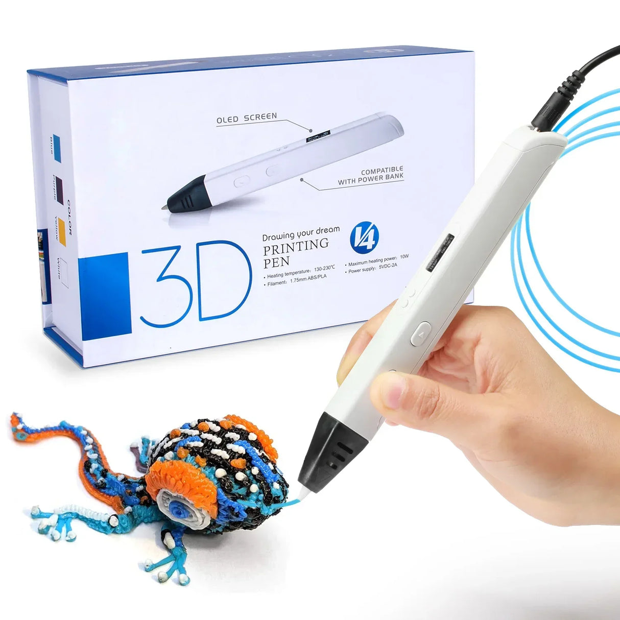 Ultimate 3D Drawing Pen with OLED Display -