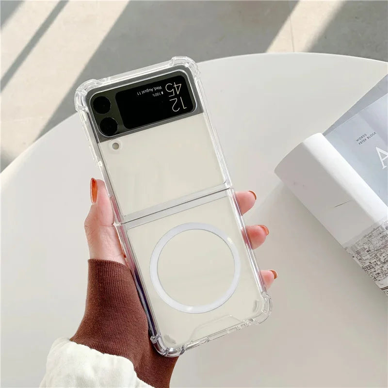 For Magsafe Clear Shockproof Magnetic case For Samsung