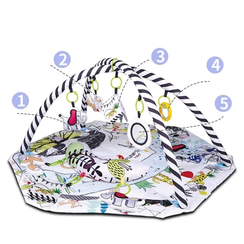 New Multifunctional Fitness Frame Round Play Crawling Mat