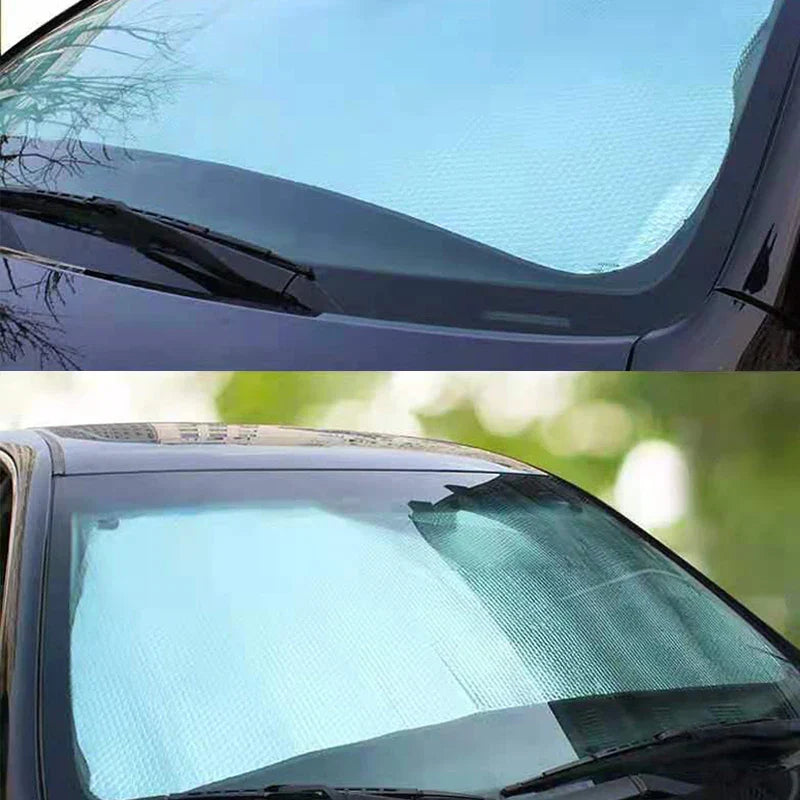 Car Front Window Sunshade UV Protection Retractable Shade Sun Protector Windshield Visor Cover Auto Curtain Sunshade Accessories