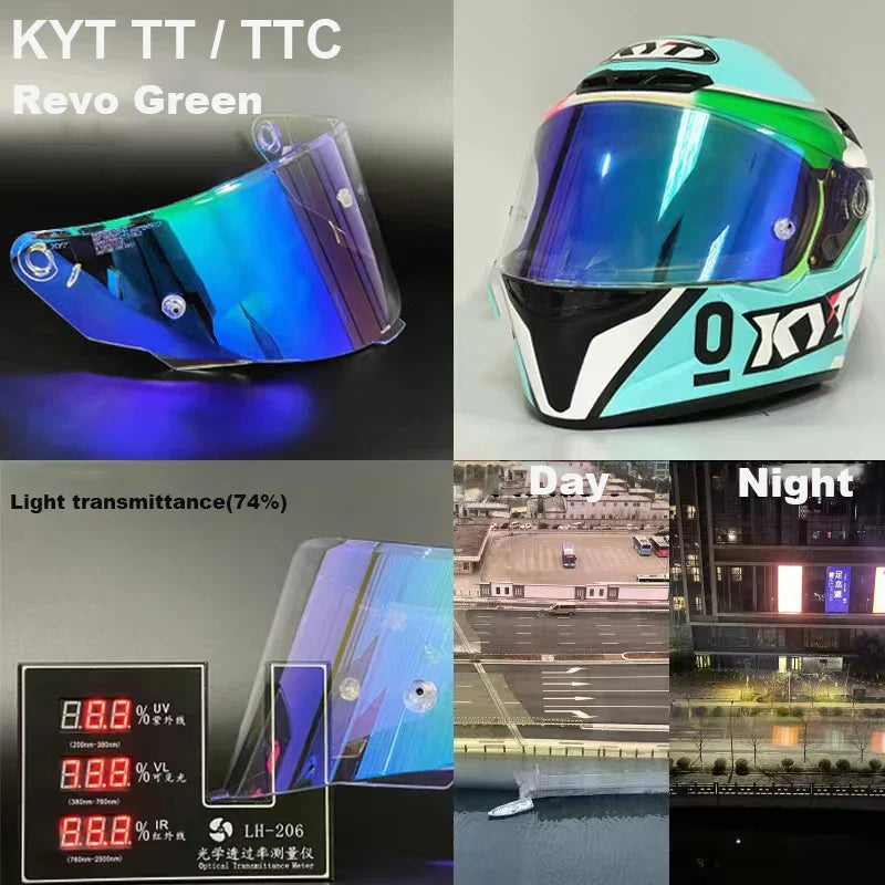 KYT TT COURSE Motorcycle Helmet Visor Lens Full Face Helmet Casco Moto Accessories Windshield Anti-UV KYT Capacete TTC VESC-8