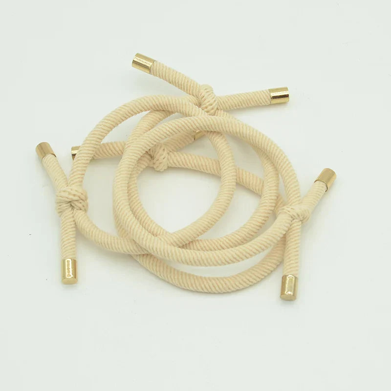 30PCS 5mm Twilled Cords Knotted Elastic Hair Bands