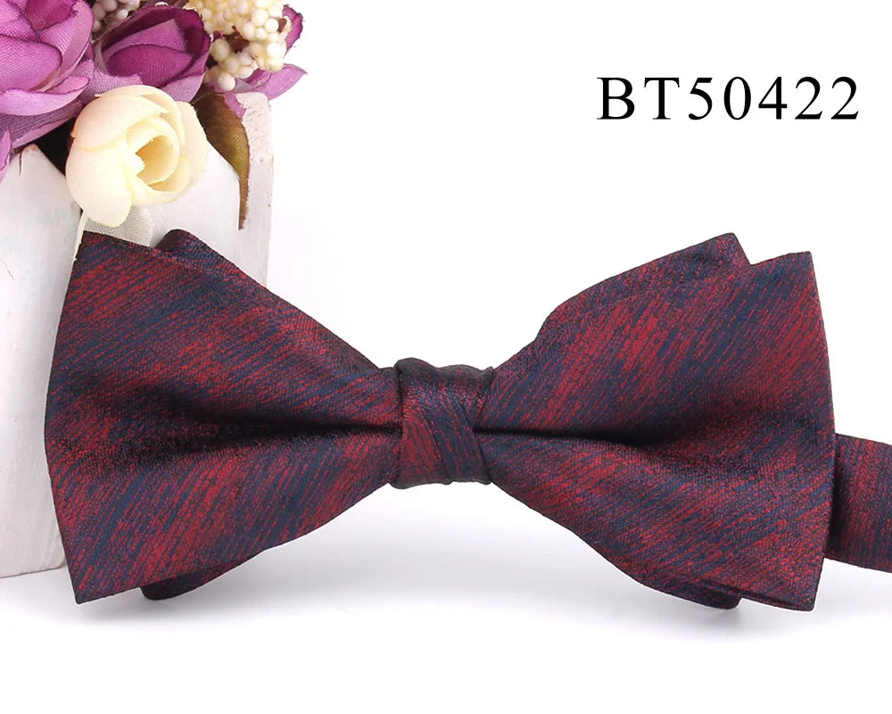 New Suits Bowtie For Groom Fashion Striped Bow