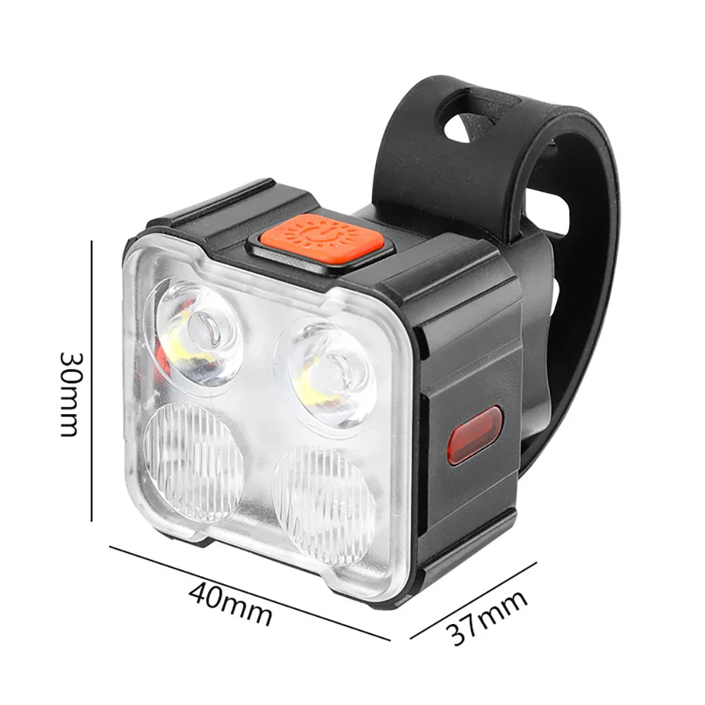 2Pcs Bicycle Front Rear Lights Waterproof Bike Headlight