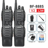 2/4PCS Baofeng BF-888S 12W Walkie Talkie Dual Band