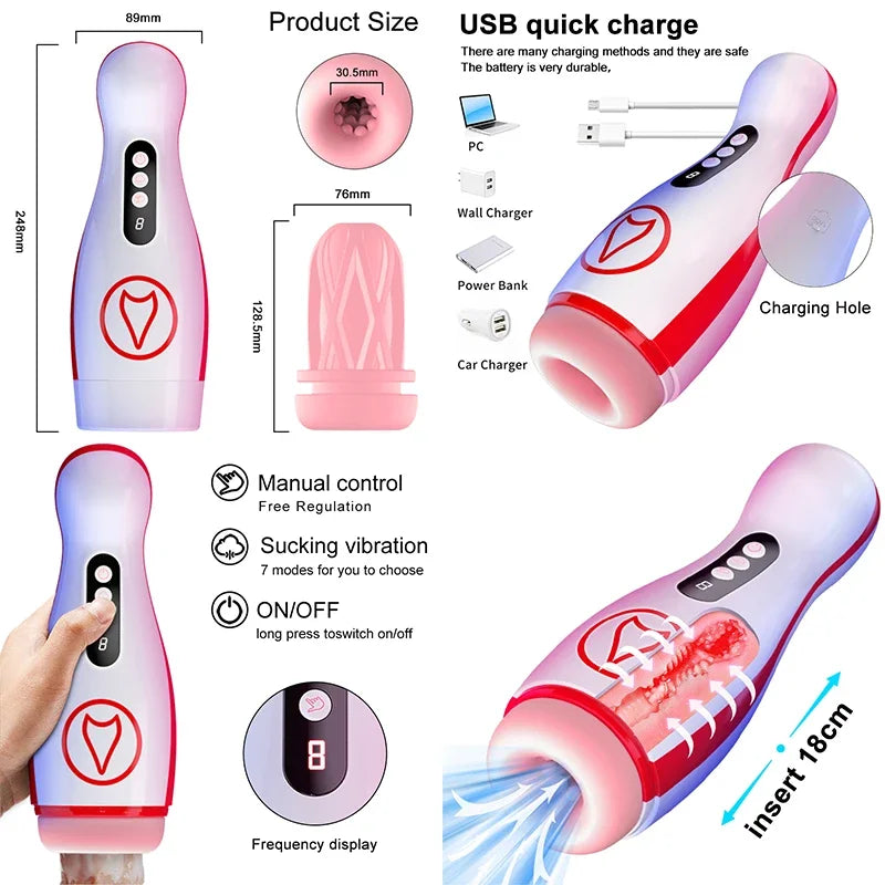 Penis Pump Masturbators For Automatic Man Adult Sex