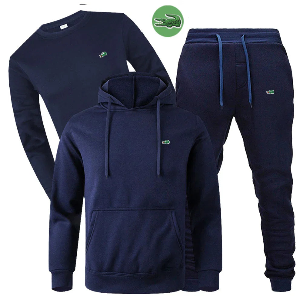 High quality embroidered hooded sweatshirt pants suit casual
