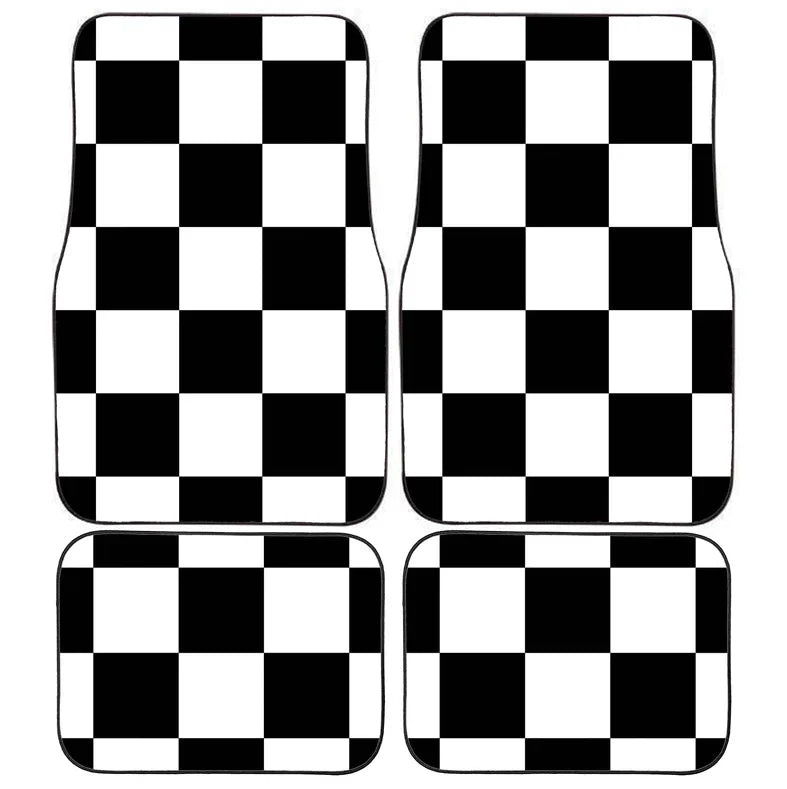 Checkerboard Car Mats Auto Parts Rubber Floor Mats