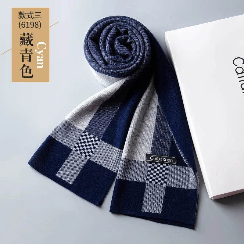 Fashion Classic Business Scarf Men Wool Scarf Soft