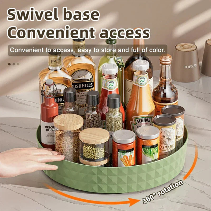 1Pc Kitchen Storage Spice Rack 360 Degree Rotating