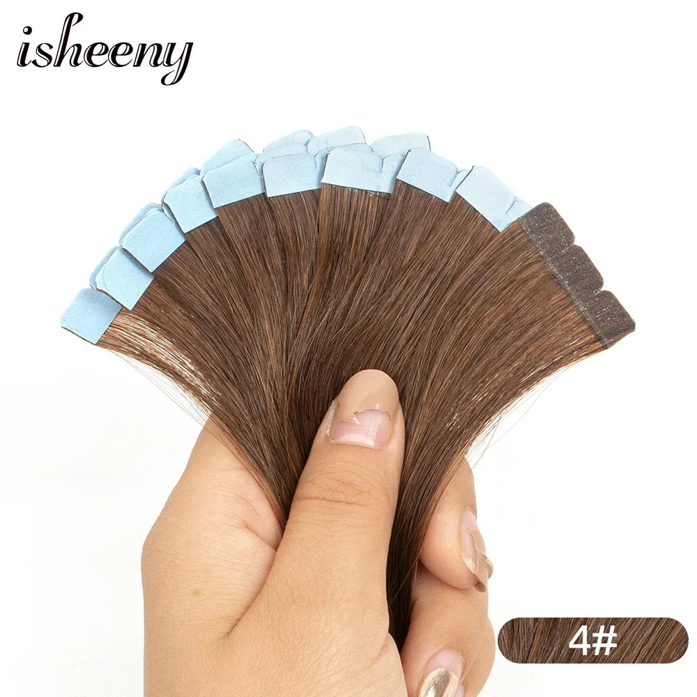 Isheeny Mini Tape Hair Extensions 12"-24" Machine Remy