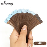 Isheeny Mini Tape Hair Extensions 12"-24" Machine Remy