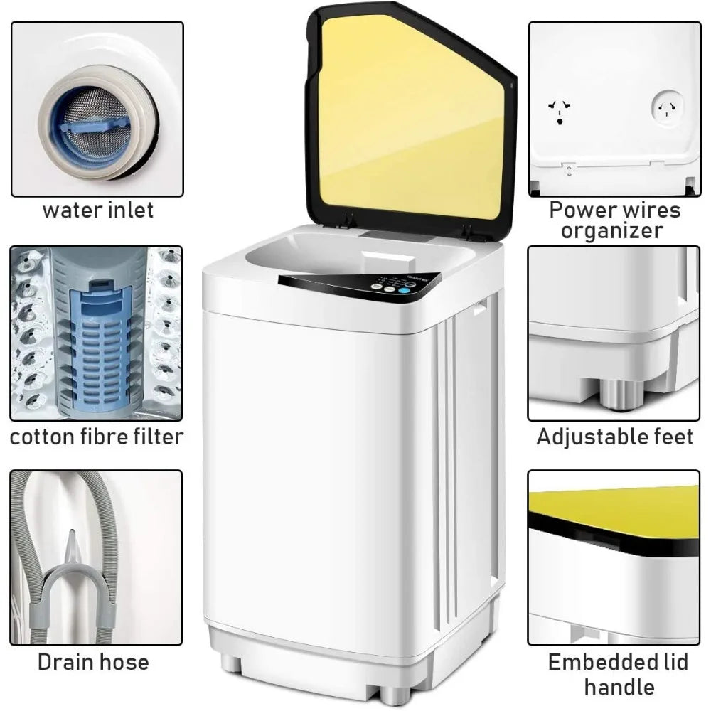 2024 New Full-Automatic Portable Washing Machines, 7.7 Lbs