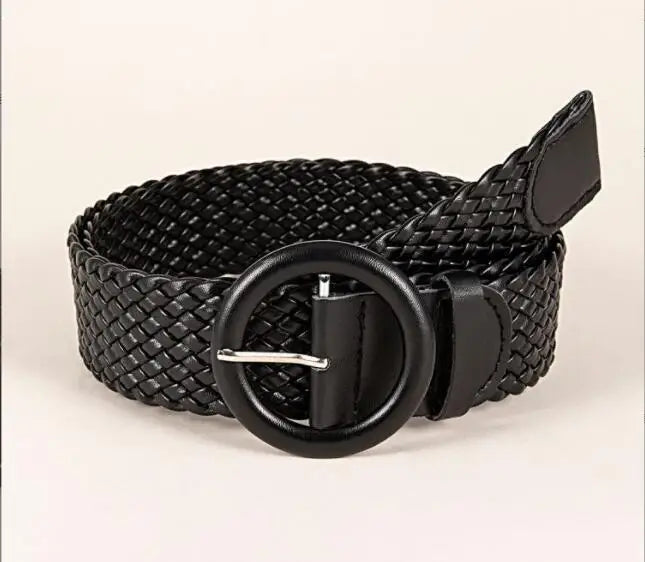 Bohemian Style Hand-woven Black and White Round Buckle