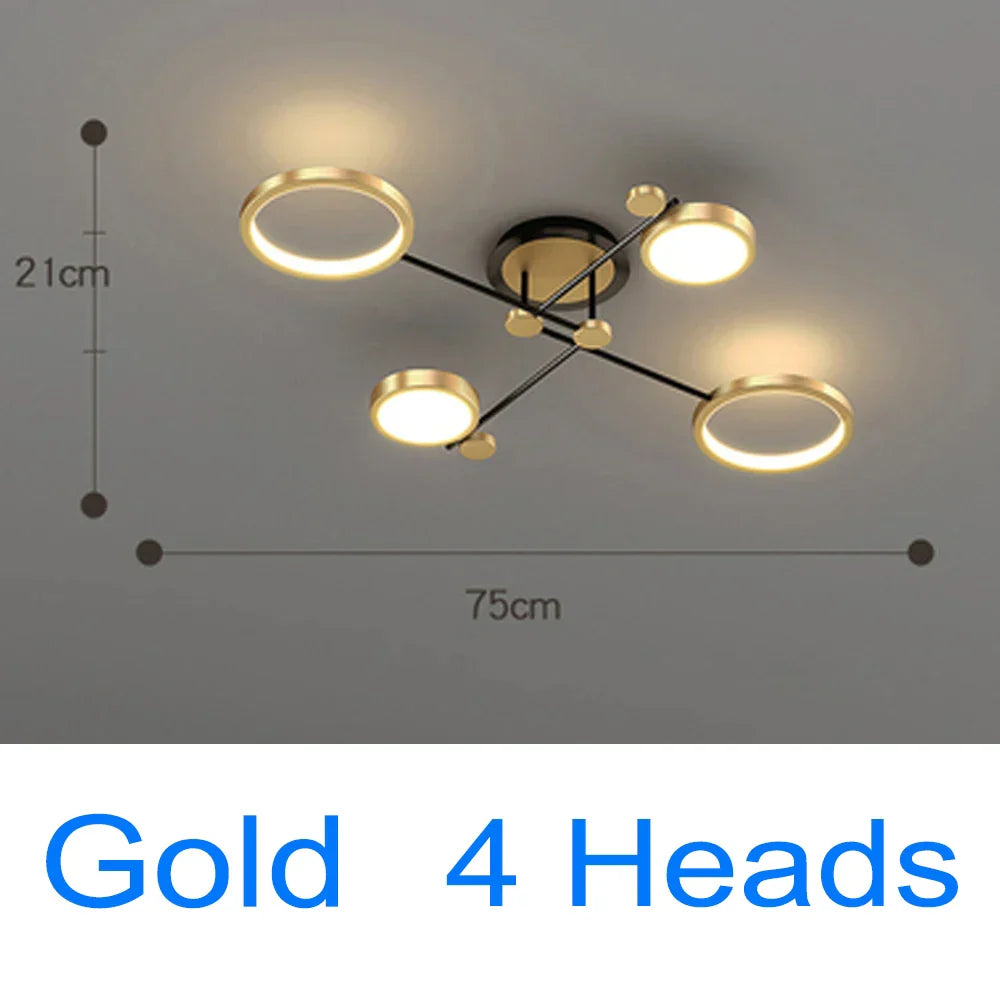 Modern Pendant Light LED Nordic Lamp Gold Black