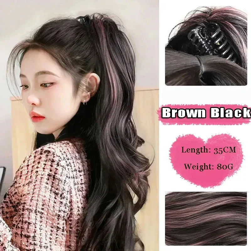 FOR Horsetail Wig Women's Long Hair Clasp Style