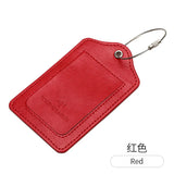 PU leather luggage tag With Anti Loss Wire