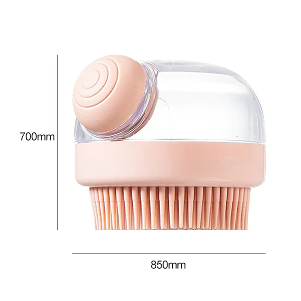 Pet Bathing Brush With Shower Gel Dispenser Multifunctional