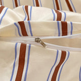 3PCS Bedding Set Nordic Colorful Striped Printing Duvet
