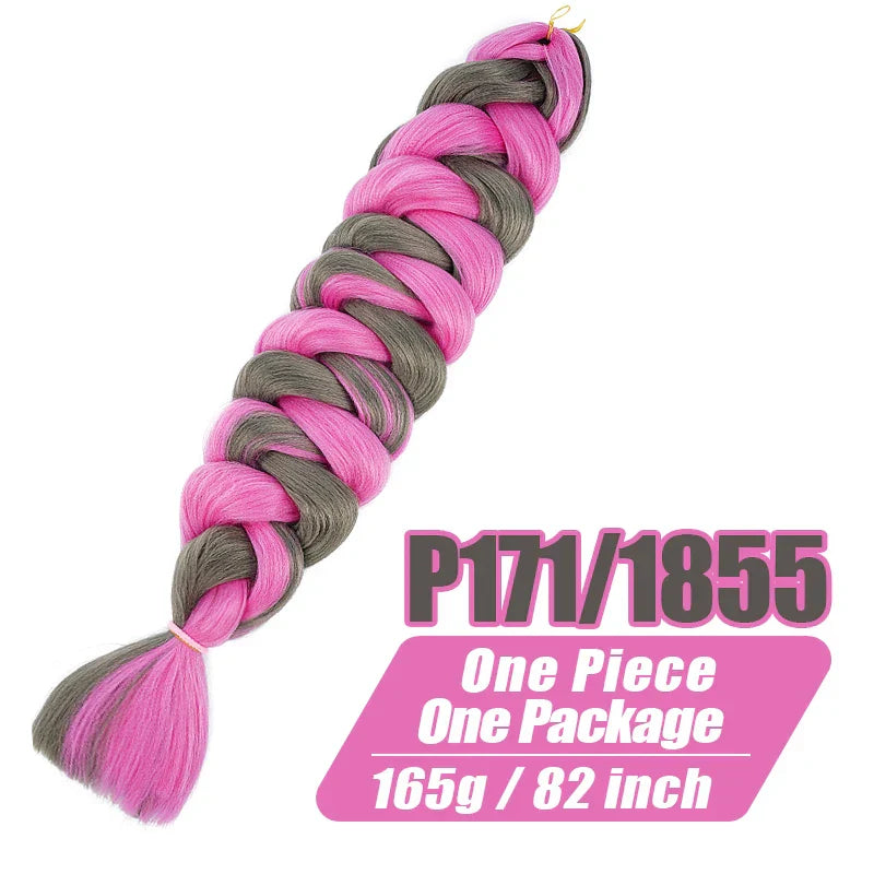 Wigundle 82 Inch Jumbo Braids Crochet Hair Extensions