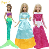 3 Sets Fairy Tale Classic Princess Doll Dresses