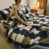Knit Blanket Throw Soft Chenille Yarn Knitted Blanket