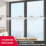 Extendable Clothesline Retractable Clothes Hanger Rack Folding Wall