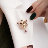 Thyroid Gland Butterfly Brooch Zircon Enamel Pin Endocrinology