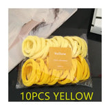 10Pcs Elastic Rubber Band Seamless Gradient Hair Rope