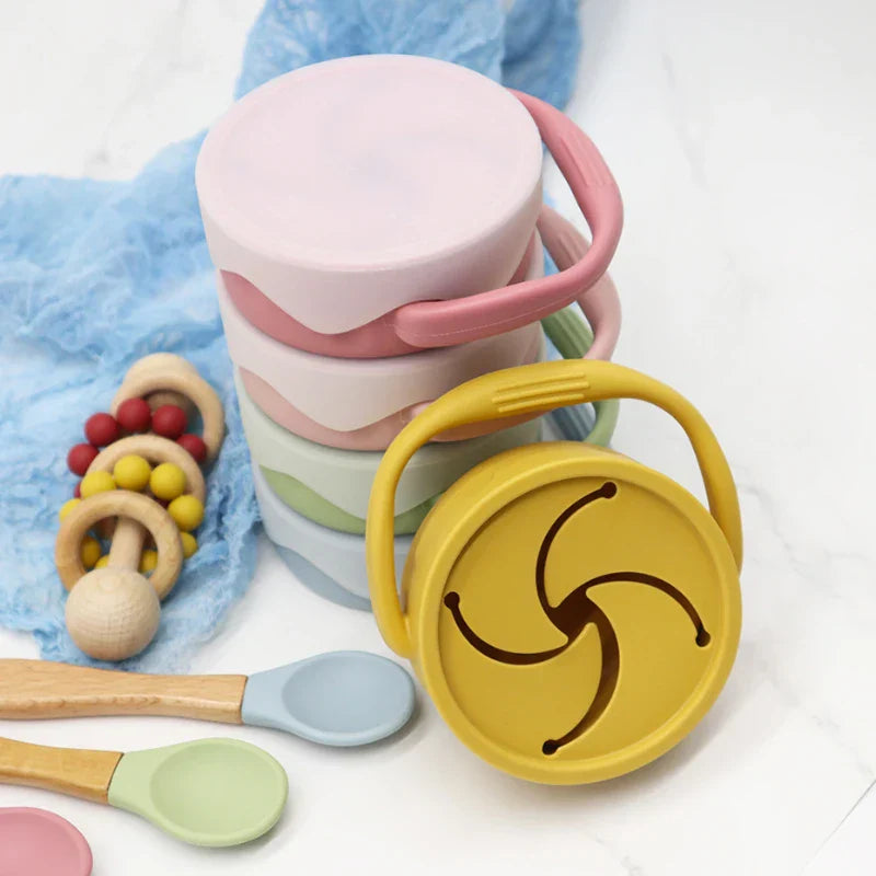 12 Color Baby Kids Silicone Snack Cup Food