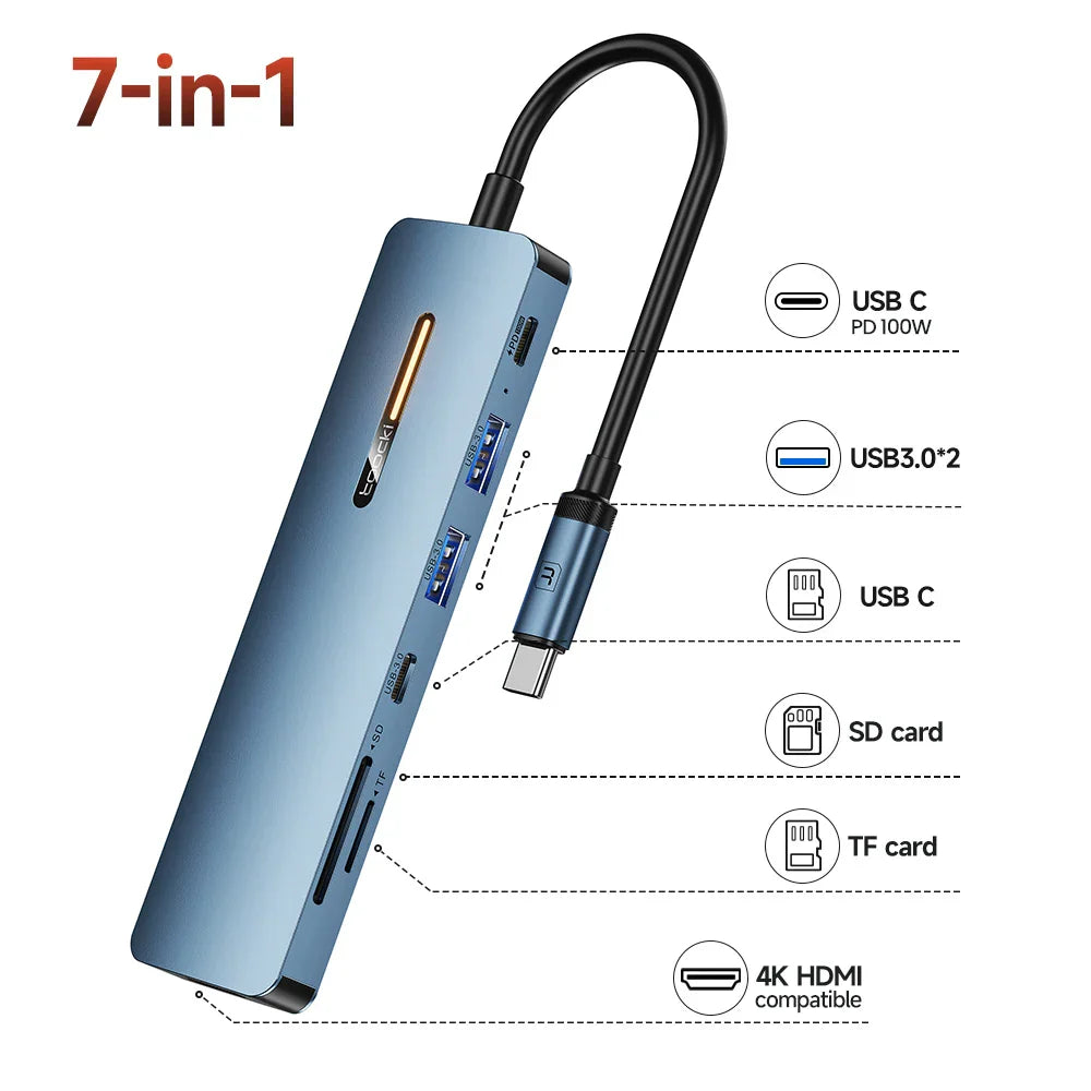 Toocki USB 3.0 HUB Type C To HDMI-Compatible