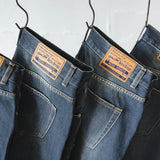 Maden Casual Ripped Jeans for Men Brushed Denim