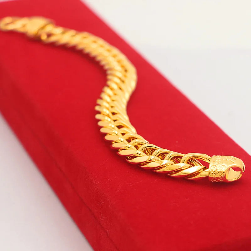 24K Color Coating Gold Fried Dough Twists Bracelet