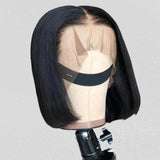 Brazilian Short Bob Wigs Bone Straight Wig 13x4