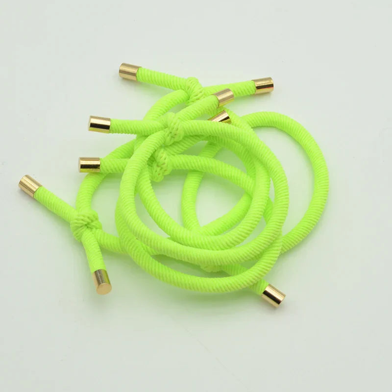 30PCS 5mm Twilled Cords Knotted Elastic Hair Bands