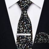 Yourties Men's Cotton Champagne Necktie with Clip Pocket